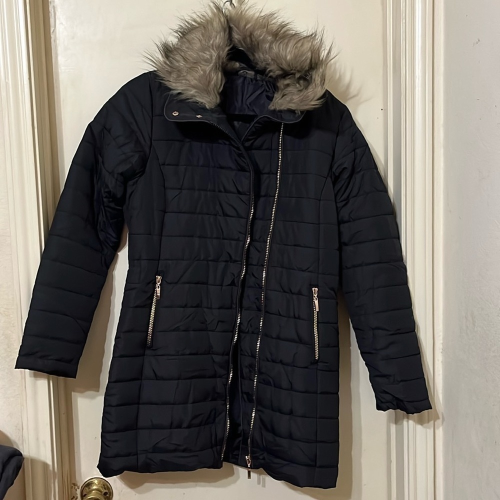 NWOT medium Winter Puffer Jacket Quilted Lightweight Zip Up with pockets